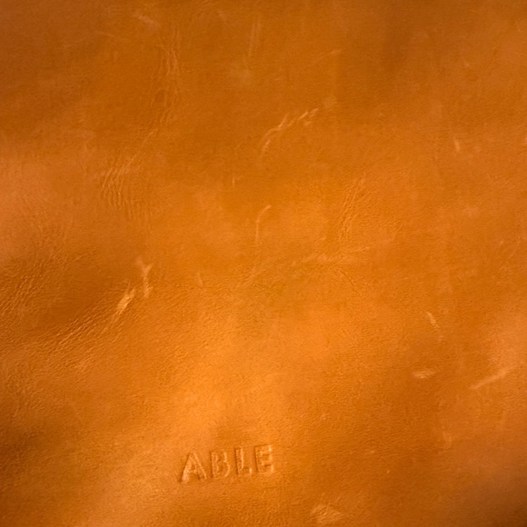 Able Emnet Foldover Zip Top Brown Leather Crossbody With Magnetic Closure purse - Picture 7 of 7